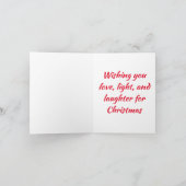 クリスマス飾のCinquecento車 カード (内部)