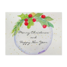 クリスマス飾りはがき