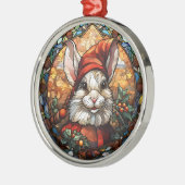 クリスマス飾りウサギ メタルオーナメント (左)