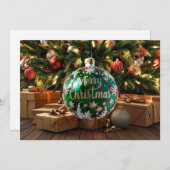 クリスマス飾りクリスタルボール シーズンカード (正面/裏面)