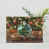 クリスマス飾りクリスタルボール シーズンカード (スタンド正面)