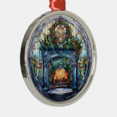 クリスマス飾りクリスマス暖炉 メタルオーナメント (右)