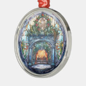 クリスマス飾りクリスマス暖炉 メタルオーナメント (左)