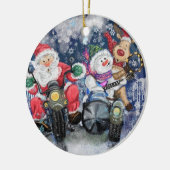 クリスマス飾りハッピークリスマスフレンズ – おもしろい セラミックオーナメント (左)
