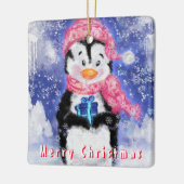 クリスマス飾りリトルペンギン セラミックオーナメント (左)
