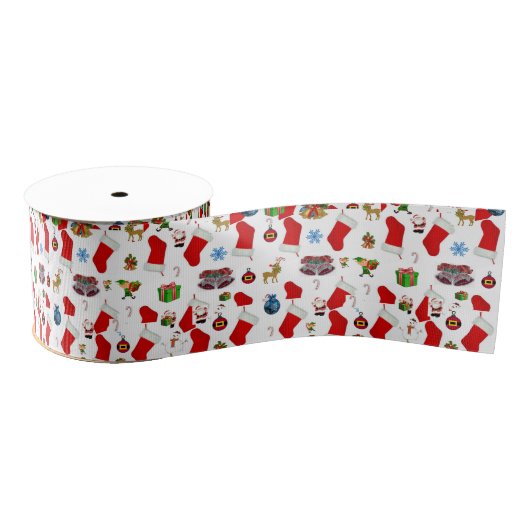 クリスマス飾りリボン グログランリボン (リール)
