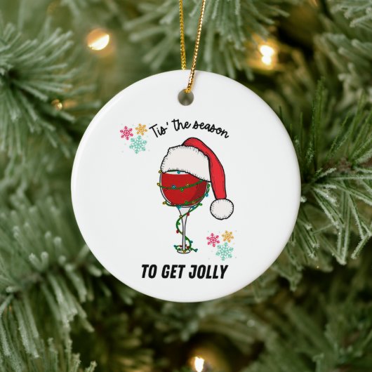 クリスマス飾りワインの木のドリンクおもしろい セラミックオーナメント (ツリー)