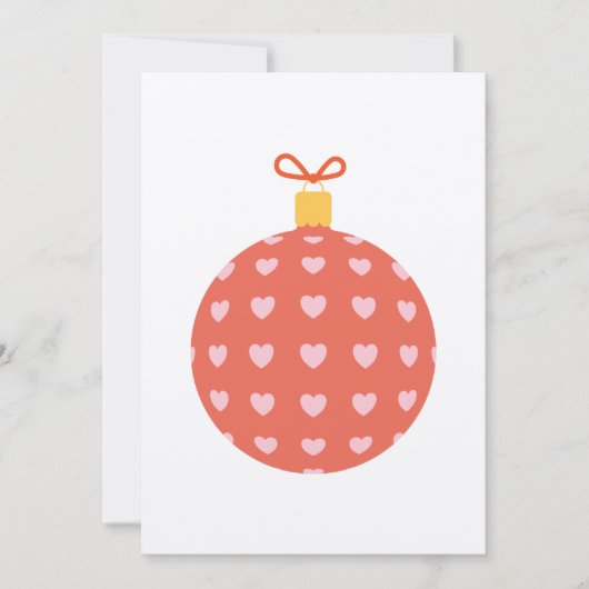 クリスマス飾り付きクリスマスカード 招待状 (正面)