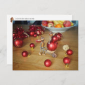 クリスマス飾り付きコーン小人 – クリスマス ポストカード (正面/裏面)