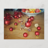 クリスマス飾り付きコーン小人 – クリスマス ポストカード (正面)