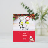 クリスマス飾り付きテニスラケット 招待状 (スタンド正面)