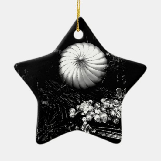 クリスマス飾り付き**スターオーナメント** セラミックオーナメント (正面)