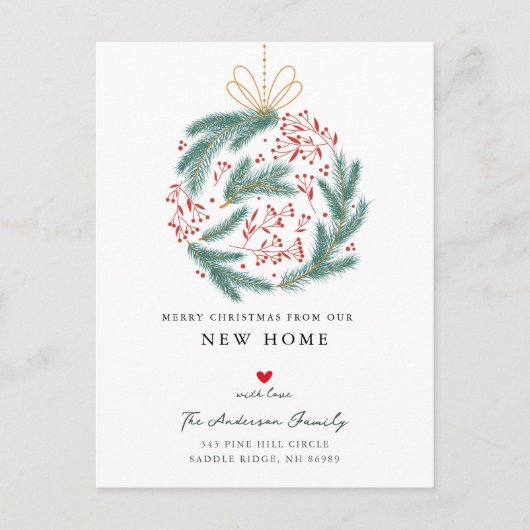 クリスマス飾り引き 案内ポストカード (正面)