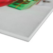 クリスマス飾り板を備えたシェットランド・ シープドッグ カッティングボード (角)