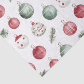 クリスマス飾り柄の素朴な水彩色彩 薄葉紙 (詳細)