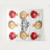 クリスマス飾り玉バックドランドフェリーズ・ナヴィダッド タペストリー (正面(横))