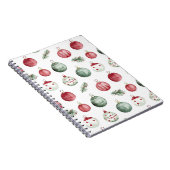 クリスマス飾り素朴な水の色の雰囲気 ノートブック (右側)