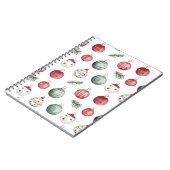 クリスマス飾り素朴な水の色の雰囲気 ノートブック (左側)