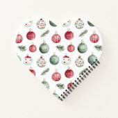 クリスマス飾り素朴な水の色の雰囲気 ノートブック (裏面)