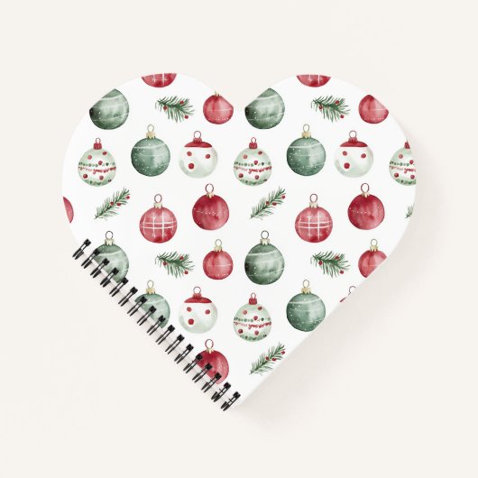 クリスマス飾り素朴な水の色の雰囲気 ノートブック (正面)