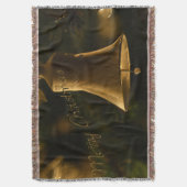 クリスマス飾り鐘 スローブランケット (正面縦)