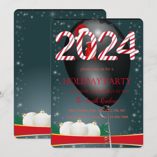 クリスマス飾り、クリスマス 招待状 (正面/裏面)