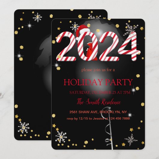 クリスマス飾り、クリスマス 招待状 (正面/裏面)