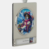 クリスマス飾り シルバープレートバナーオーナメント (右)