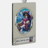 クリスマス飾り シルバープレートバナーオーナメント (右)