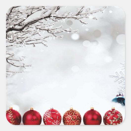 クリスマス飾り スクエアシール (正面)