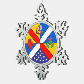 クリスマス飾り スノーフレークピューターオーナメント (右)