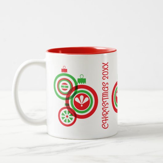 クリスマス飾り ツートーンマグカップ (左)