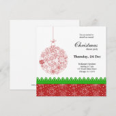 クリスマス飾り 招待状 (正面/裏面)