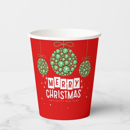 クリスマス飾り 紙コップ (正面)