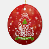 クリスマス飾りPNG、クリスマスと新年PNG セラミックオーナメント (左)