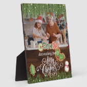 クリスマス飾クッキーのパーティー写真ギフト フォトプラーク (側面)