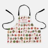 クリスマス飾クッキーのパーティー装飾者 エプロン (正面)