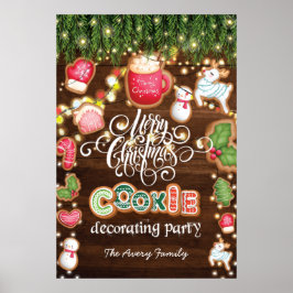 クリスマス飾クッキーの姓 ポスター