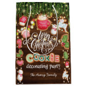 クリスマス飾クッキーの姓 ミディアムペーパーバッグ (正面)
