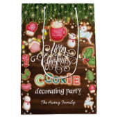 クリスマス飾クッキーの姓 ミディアムペーパーバッグ (裏面)