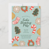 クリスマス飾クッキーズホリデーパーティー 招待状 (正面)