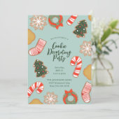 クリスマス飾クッキーズホリデーパーティー 招待状 (スタンド正面)