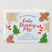 クリスマス飾クッキーズホリデーパーティー 招待状 (正面)
