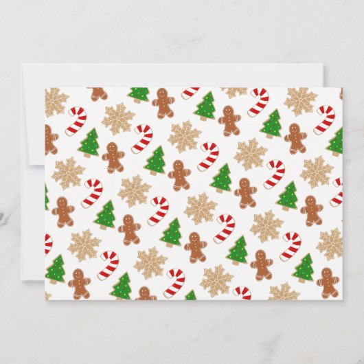 クリスマス飾クッキーズホリデーパーティー 招待状 (裏面)