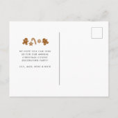 クリスマス飾クッキーパーティの招待状 ポストカード (裏面)