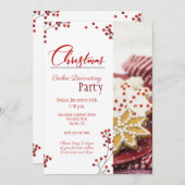 クリスマス飾クッキーパーティの招待状 招待状 (正面/裏面)