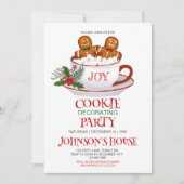 クリスマス飾クッキーパーティの招待状 招待状 (正面)
