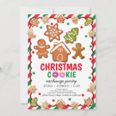 クリスマス飾クッキーパーティの招待状 招待状 (正面)