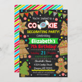 クリスマス飾クッキーパーティの招待状 招待状 (正面/裏面)