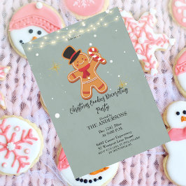 クリスマス飾クッキーパーティの招待状 招待状